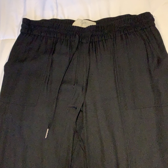 Joie Black Silk Blend Joggers - Picture 2 of 4